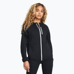 Kurtka do biegania damska Under Armour Phantom Windbreaker. Czarne kurtki do biegania Under Armour, bez wzorów, bez kaptura, do biegania. Za 329.99 zł.