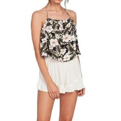 Koszulka damska Volcom Coco Halter Cami. Czarne t-shirty sportowe Volcom, l, bez wzorów, z wiskozy, bez ramiączek. Za 126.00 zł.
