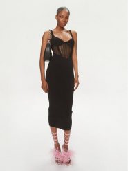 Pinko Sukienka koktajlowa Vision 103757 A1Y7 Czarny Bodycon Fit. Czarne sukienki Pinko, s, bez wzorów, z syntetyku, wizytowe, bez kołnierzyka, bez ramiączek, bodycon. Za 1,259.00 zł.