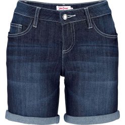 Wygodne bermudy dżinsowe ze stretchem bonprix ciemnoniebieski. Jeansy marki bonprix. Za 59.99 zł.