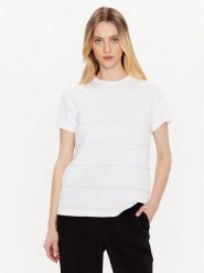 Fabiana Filippi T-Shirt JED273B561 Biały Regular Fit. Białe t-shirty Fabiana Filippi, bez wzorów, z bawełny, bez kołnierzyka, bez ramiączek. Za 1,669.00 zł.