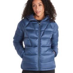 Kurtka puchowa damska Marmot Hype Down Hoody. Niebieskie kurtki Marmot, m, bez wzorów, z puchu, bez kaptura. Za 649.99 zł.
