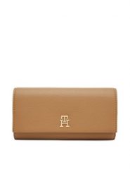 Tommy Hilfiger Duży Portfel Damski Th Legacy Flap Lrg Wallet AW0AW17267 Brązowy. Brązowe portfele Tommy Hilfiger, bez wzorów, ze skóry. Za 229.99 zł.