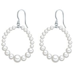 Valero Pearls Kolczyki wiszące z perłą srebro wysokiej próby Perła hodowlana słodkowodna srebrny 1 ct Damski. Szare kolczyki Valero Pearls, z perłą, srebrne. Za 359.99 zł.