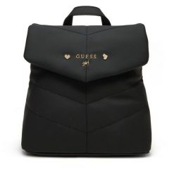 Plecak Guess. Czarne plecaki Guess, z aplikacjami, bez dodatków. Za 159.99 zł.