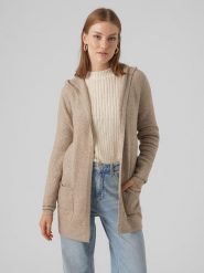 Vero Moda Kardigan w kolorze beżowym rozmiar: XXL. Brązowe swetry Vero Moda, s, bez wzorów, z materiału, bez ramiączek. Za 74.81 zł.