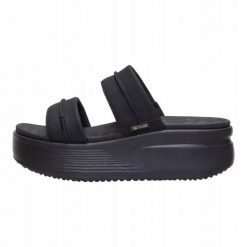 HeyDude Damskie Sandały Austin Slide Classic. Czarne sandały Hey dude, bez wzorów, z materiału, bez obcasa, bez zapięcia. Za 259.00 zł.