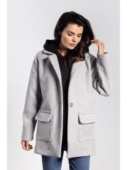 Awama Kurtka przejściowa w kolorze szarym rozmiar: XL. Szare kurtki Awama, xl, bez wzorów, bez kaptura. Za 170.07 zł.