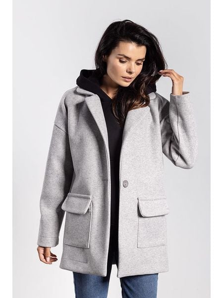 Awama Kurtka przejściowa w kolorze szarym rozmiar: XL. Szare kurtki Awama, xl, bez wzorów, bez kaptura. Za 196.24 zł.