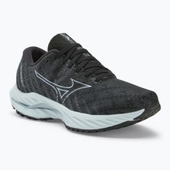 Buty do biegania damskie Mizuno Wave Inspire 19 W black/ silver/ snowcrest. Czarne buty treningowe Mizuno, bez wzorów, z materiału, bez zapięcia, do biegania, mizuno wave. Za 329.99 zł.