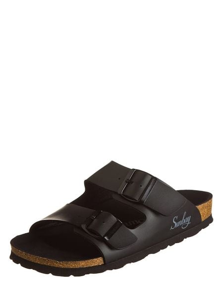 Sunbay Klapki "Trefle" w kolorze czarnym rozmiar: 38. Czarne klapki Sunbay, bez wzorów, klasyczne, z otwartym noskiem, bez obcasa, bez zapięcia. Za 118.84 zł.