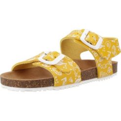 Sandały GARVALIN 242470G Żółty. Żółte sandały GARVALIN, bez wzorów, z materiału, bez obcasa, bez zapięcia. Za 114.99 zł.
