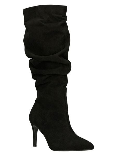 Wojas Skórzane kozaki w kolorze czarnym rozmiar: 38. Czarne kozaki Wojas, na zimę, bez wzorów, bez obcasa, na szpilce, bez zapięcia. Za 502.76 zł.