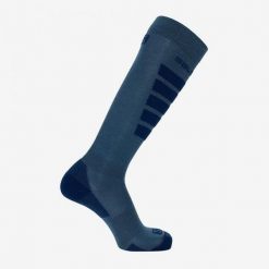 Skarpety narciarskie dla dorosłych Salomon Comfort. Niebieskie skarpetki Salomon, bez wzorów. Za 65.00 zł.