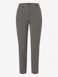 More & More Spodnie w kolorze czarno-białym rozmiar: 46. Białe spodnie materiałowe More & More, bez wzorów, z materiału, z podwyższonym stanem. Za 207.95 zł.