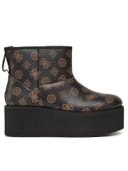 Guess Botki Jillan FL8JAL FAL10 Brązowy. Brązowe botki Guess, z aplikacjami, ze skóry, bez obcasa, na płaskiej podeszwie, bez zapięcia. Za 339.99 zł.