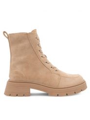 Jenny Fairy Trapery Gloria HYLR230431 Beżowy. Brązowe traperki Jenny Fairy, bez wzorów, z materiału, bez obcasa, bez zapięcia. Za 179.99 zł.