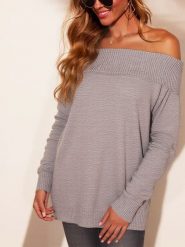 Milan Kiss Sweter w kolorze szarym rozmiar: L. Szare swetry Milan Kiss, l, bez wzorów, ze splotem, bez ramiączek. Za 104.99 zł.