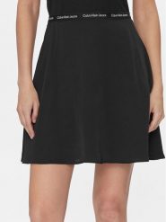 Calvin Klein Jeans Spódnica mini Logo J20J223143 Czarny Regular Fit. Czarne spódnice Calvin Klein Jeans, m, bez wzorów, z jeansu, mini. Za 199.99 zł.
