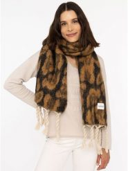 Zwillingsherz Szal "Leo & Tassel" w kolorze jasnobrązowym - 224 x 42 cm rozmiar: onesize. Brązowe szaliki i kominy Zwillingsherz, bez wzorów, z materiału. Za 122.96 zł.