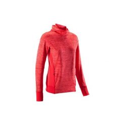 Bluza Z Kapturem Damska Run Warm Czerwona. Czerwone bluzy KALENJI, l, bez wzorów, z elastanu, bez ramiączek, z kapturem. Za 79.99 zł.