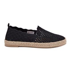 Espadryle Damskie Z Plecionką Vinceza 13625 Czarne. Czarne espadryle bez wzorów, bez obcasa. Za 135.46 zł.