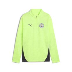 Młodzieżowa bluza treningowa Manchester City z zamkiem 1/4 PUMA. Niebieskia bluzy bez kaptura Puma, l, bez wzorów, bez kaptura, do biegania. Za 299.00 zł.