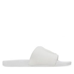 Klapki Just Cavalli. Białe klapki Just Cavalli, bez wzorów, bez obcasa, bez zapięcia. Za 339.99 zł.