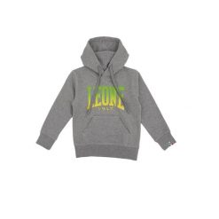 Bluza ciepły z kaptur na co dzień na siłownię. Szare bluzy LEONE 1947 APPAREL, bez wzorów, z bawełny, sportowe, bez ramiączek, bez kaptura. W wyprzedaży za 89.72 zł.