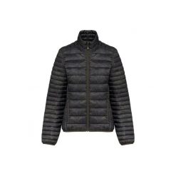 Damska lekka kurtka puchowa Kariban. Brązowe kurtki KARIBAN, bez wzorów, z puchu, bez kaptura. W wyprzedaży za 273.50 zł.