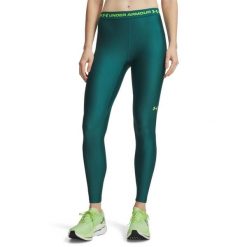 Legginsy Under Armour Heatgear Legging Damskie. Zielone legginsy Under Armour, s, bez wzorów, z elastanu, na fitness i siłownię. Za 281.99 zł.