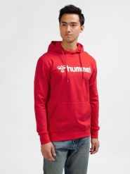 Bluza z kapturem Hummel Go 2.0 Logo. Niebieskie bluzy Hummel, xs, bez wzorów, z bawełny, klasyczne, bez ramiączek, z kapturem. Za 173.70 zł.