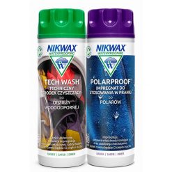 Zestaw do pielęgnacji odzieży outdoor Nikwax Tech Wash i Polar Proof 2 x 300 ml. Bluzy z polaru NIKWAX, bez wzorów, z polaru, outdoorowe. Za 59.99 zł.