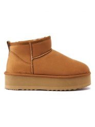 Mandel Botki "Noa" w kolorze jasnobrązowym rozmiar: 39. Brązowe botki Mandel, bez wzorów, z materiału, bez obcasa, bez zapięcia. Za 143.56 zł.