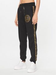 Just Cavalli Spodnie dresowe 75PAAT01 Czarny Regular Fit. Czarne spodnie dresowe Just Cavalli, bez wzorów, z bawełny. Za 709.99 zł.