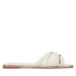 Klapki Aldo. Białe klapki Aldo, bez wzorów, bez obcasa, bez zapięcia. Za 289.99 zł.