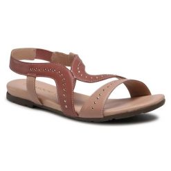 Sandały Lasocki. Czerwone sandały Lasocki, bez wzorów, bez obcasa, na płaskiej podeszwie, bez zapięcia. Za 75.99 zł.