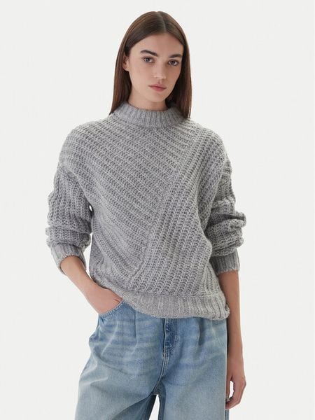 Mustang Sweter Erin 1016786 Szary Relaxed Fit. Szare swetry Mustang, xl, bez wzorów, z syntetyku, bez ramiączek. Za 349.99 zł.