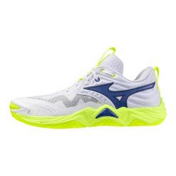 Buty halowe Mizuno Wave Momentum Elite. Białe buty do biegania Mizuno, bez wzorów, bez zapięcia, do biegania, mizuno wave. Za 599.99 zł.