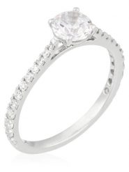 DIAMANTA Złoty pierścionek "Solitaire Royal" z diamentami rozmiar: 56. Szare pierścionki DIAMANTA, z diamentem, złote. Za 4,001.99 zł.