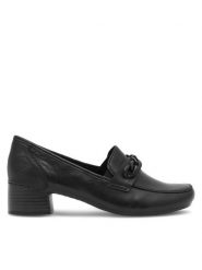 Rieker Półbuty 41660-00 Czarny. Czarne półbuty wsuwane Rieker, bez wzorów, ze skóry, bez obcasa, na obcasie. Za 339.99 zł.