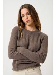 AUTHENTIC CASHMERE Kaszmirowy sweter "Etret" w kolorze brązowym rozmiar: XXL. Brązowe swetry AUTHENTIC CASHMERE, xxl, bez wzorów, z kaszmiru, bez ramiączek. Za 347.81 zł.