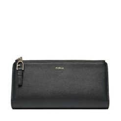 Duży Portfel Damski Furla. Czarne portfele Furla, bez wzorów. Za 829.99 zł.