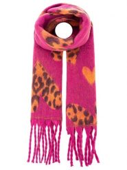 Zwillingsherz Szal "Heart Leo" w kolorze różowym - 220 x 40 cm rozmiar: onesize. Różowe szaliki i kominy Zwillingsherz, bez wzorów, z materiału. Za 91.95 zł.
