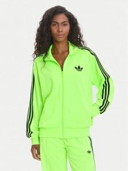 Adidas Bluza adicolor Classic Firebird JX7859 Zielony Loose Fit. Zielone bluzy adidas, s, bez wzorów, z syntetyku, bez ramiączek, bez kaptura. Za 191.99 zł.