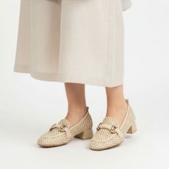 Półbuty damskie Hispanitas, ze skóry naturalnej z plecionym wykończeniem i wsuwanym krojem, beżowe, RHV264828 Marrakech-V26 Panna Soho-V26. Brązowe półbuty wsuwane Hispanitas, bez wzorów, ze skóry, bez obcasa. Za 589.00 zł.