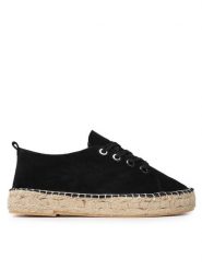 Jenny Fairy Espadryle HZF098-01 Czarny. Czarne espadryle Jenny Fairy, bez wzorów, z materiału, bez obcasa. Za 119.99 zł.