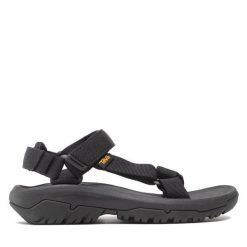 Sandały Teva. Czarne sandały Teva, bez wzorów, sportowe, bez obcasa, bez zapięcia. Za 379.99 zł.