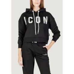 Bluza Kobieta ICON. Czarne bluzy ICON, bez wzorów, z tkaniny, bez kaptura. W wyprzedaży za 303.60 zł.