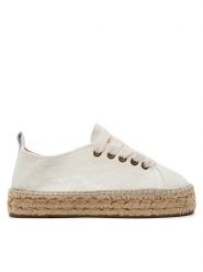 Manebi Espadryle La Havana Lace-Up Espadrilles O 7.0 E0 Biały. Białe espadryle Manebi, bez wzorów, z materiału, bez obcasa. Za 449.99 zł.